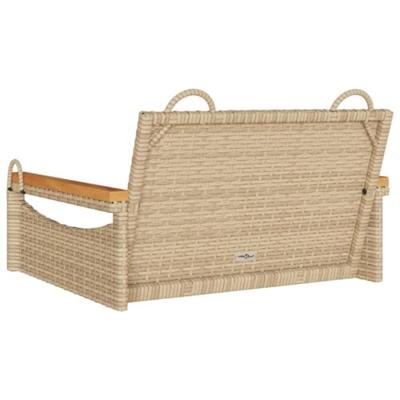 Schommelbank 63x62x40 cm poly rattan beige Schommelbank 63x62x40 cm poly rattan beige