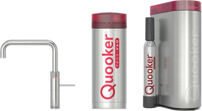 Quooker Fusion Square kokendwaterkraan - draaibare uitloop - PRO3 incl. Cube reservoir - Warm / kokend / bruisend / gefilterd water - RVS 3FSRVS-CUBE Quooker Fusion Square kokendwaterkraan - draaibare uitloop - PRO3 incl. Cube reservoir - Warm / kokend / bruisend / gefilterd water - RVS 3FSRVS-CUBE