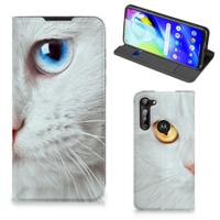 Motorola Moto G8 Power | Hoesje maken | Witte Kat - thumbnail