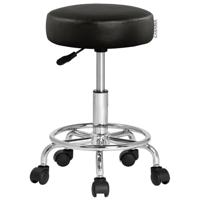 Casaria - Hoogte Verstelbaar Rolkruk 51- 65cm Zithoogte Zwart - thumbnail