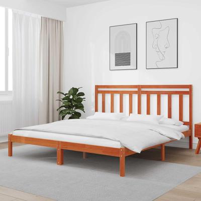 Bedframe 2 pcs Wasbruin 180 x 200 cm Massief grenenhout