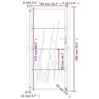 Poort grasontwerp 105x180 cm cortenstaal - thumbnail