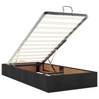 Bedframe zonder matras 90x190 cm stof zwart - thumbnail