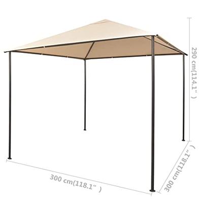Prieel 3x3 m staal beige Prieel 3x3 m staal beige