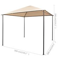Prieel 3x3 m staal beige - thumbnail