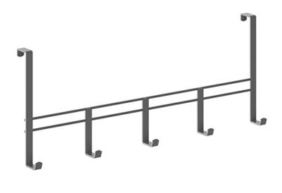 Metaltex Deurkapstok 38x15x4.5 cm Zwart