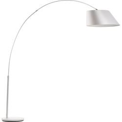 Zuiver Vloerlamp 'Arc' 222cm, kleur Wit
