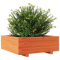 Plantenbak 70x70x26,5 cm massief grenenhout wasbruin - thumbnail