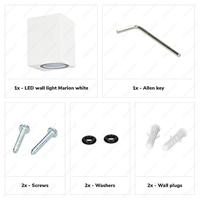 Marion LED Wandlamp - Dimbaar - 4 Watt 345 lumen - IP65 Waterdicht - GU10 vervangbare lichtbron - 2700K Warm Wit - Downlight - Binnen en buiten - Wit - thumbnail