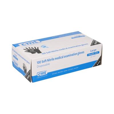 Handschoen CMT L soft nitril zwart 100 stuks Handschoen CMT L soft nitril zwart 100 stuks