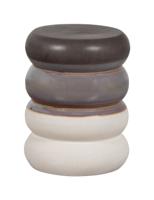 vtwonen Bijzettafel 'Bulb' Keramiek, kleur Grijs Melange - thumbnail