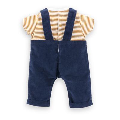 Corolle t-shirt en marineblauw overall, 30cm