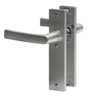 Nemef 3251 B Beslag kortschild rechthoekig | Blok kruk-kruk | beslagset | geveerd | krukstift 8mm | F1 aluminium | Blind-blind - 9325102000 - thumbnail