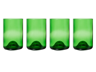 Rebottled glazen - 4-pack - green