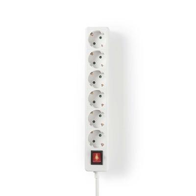 Nedis 6-weg stekkerdoos 1,5 m wit
