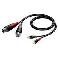Procab CLA705 Classic 2x RCA - 2x XLR verloopkabel 3m - thumbnail