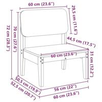 Tuinstoelen 2 st 60x52,5x72 cm massief grenenhout - thumbnail
