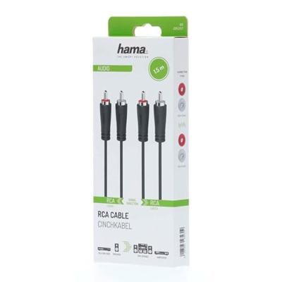 Hama AUDIOKABEL, 2 CINCH-STEKKERS - 2 CINCH-STEKKERS, 1,5 M Audio kabel
