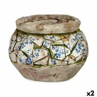 Decoratief tuinfiguur Ibergarden Polyresin Vaas 28 x 19,5 x 28 cm (2 Stuks) - thumbnail
