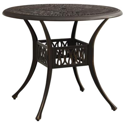 Tuintafel 90x90x74 cm gietaluminium bronskleurig