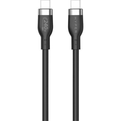 Hyper HyperJuice silicone USB-C naar USB-C kabel (1m/240W) - Black