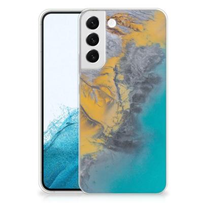Samsung Galaxy S22 Plus | TPU | Siliconen hoesje | Marble Blue Gold Samsung Galaxy S22 Plus | TPU | Siliconen hoesje | Marble Blue Gold