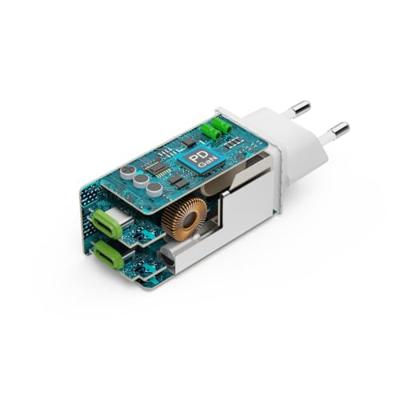 Hama Snellader GaN 2x USB-C PD/Qualcomm® Mini-oplader 65 W Wit - thumbnail