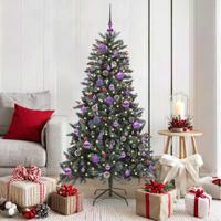 VidaXL Kunstkerstboom met 150 led groen 150 cm pvc en plastic en staal - thumbnail