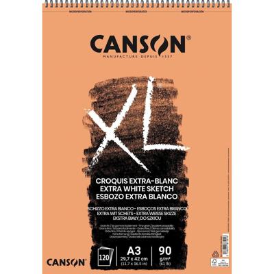 Canson schetsboek XL Extra White, 90 g/m², ft A3, 120 vel