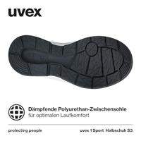 uvex 1 sport 6596242 Veiligheidsschoenen S3 Schoenmaat (EU): 42 Zwart 1 paar - thumbnail