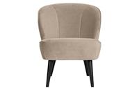 WOOOD Fauteuil 'Sara' Velvet, kleur Khaki - thumbnail