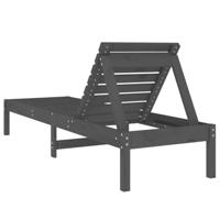 Ligbedden 2 st 199,5x60x74 cm massief grenenhout grijs - thumbnail