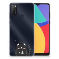 Alcatel 1S (2021) Telefoonhoesje met Naam Cat Good Day - thumbnail