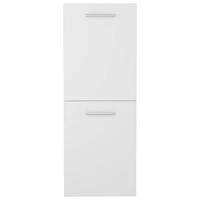 Badkamerkast 30x30x80 cm bewerkt hout wit - thumbnail