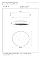 Lucide ESTREJA - Plafonnière - Ø 40 cm - LED 3 StepDim - CCT - 2500K/3000K - Wit - thumbnail