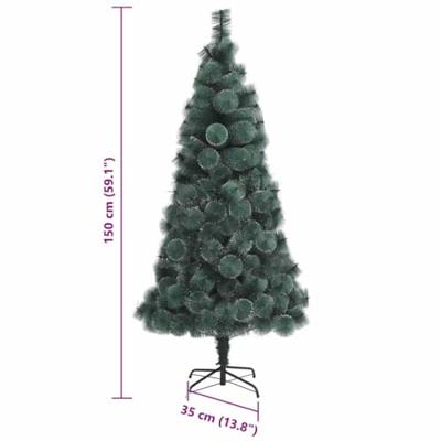 Kunstmatige Kerstboom LED & Ballenset Groen 150 cm PET