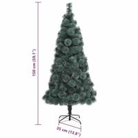 Kunstmatige Kerstboom LED & Ballenset Groen 150 cm PET - thumbnail