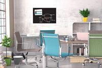 Sigel SI-B1301 Glasmagneetbord Be!Board Zwart 900x600x9mm Incl. 2 Magneten - thumbnail