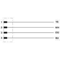 Phoenix Contact 1524307 Sensor/actuator aansluitkabel Aantal polen (sensoren): 4 2.00 m 1 stuk(s) - thumbnail