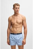 Hugo Boss Boxers wijd 2-pack streep-ruit blue - thumbnail
