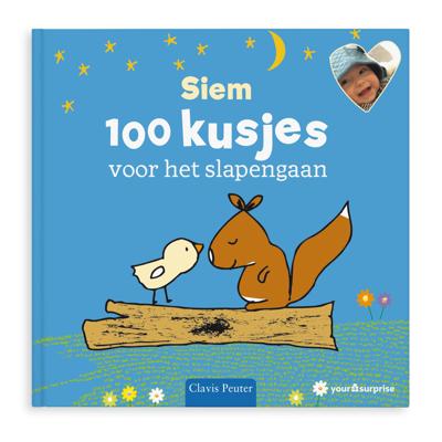 Boek met naam en foto - 100 kusjes voor het slapengaan - Softcover