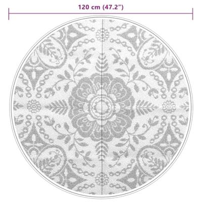 VidaXL Buitenkleed arakil ø120 cm polypropeen babyblauw