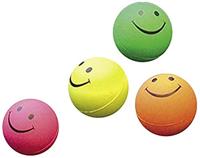 Nobby schuimrubber Smiley ballen, 4,7 cm, verschillende kleuren - thumbnail
