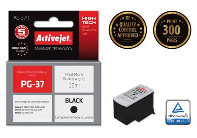 Activejet AC-37R inkt (vervanging voor Canon PG-37; Premium; 12 ml; zwart)