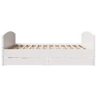 Bedframe zonder matras massief grenenhout wit 200x200 cm - thumbnail