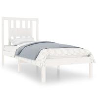 Bedframe massief hout wit 90x190 cm - thumbnail