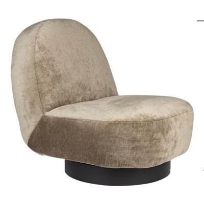 Zuiver Draaifauteuil 'Eden' Chenille, kleur Mosgroen