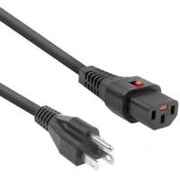 ACT Netsnoer USA male - C13 IEC Lock zwart 2 m, PC1063, 5-Pack - thumbnail