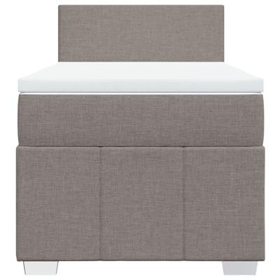Boxspring met matras stof taupe 90x190 cm