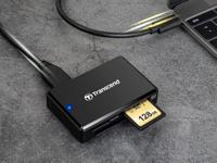 Transcend TS-RDC8K2 Externe geheugenkaartlezer USB-C 3.1 Gen 1 Zwart - thumbnail